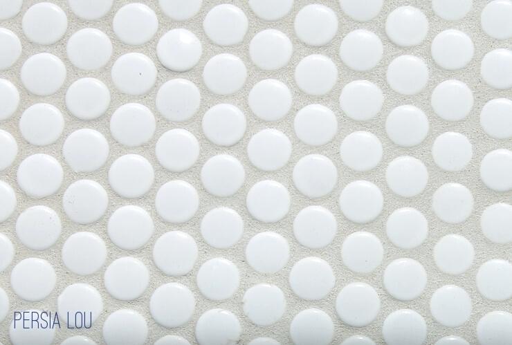 White Penny Tile Installing, Penny Tile On Shower Floor